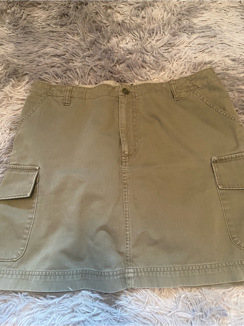 Gap Olive Cargo Pocket Mini Skirt